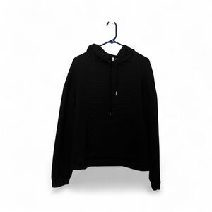 Black Quilted Hoodie • Women’s